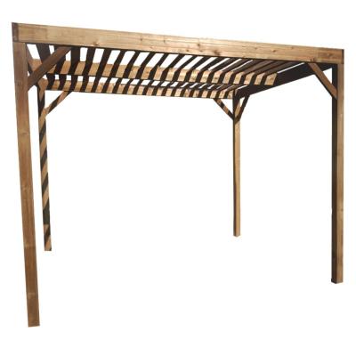 fixer une pergola en bois massif